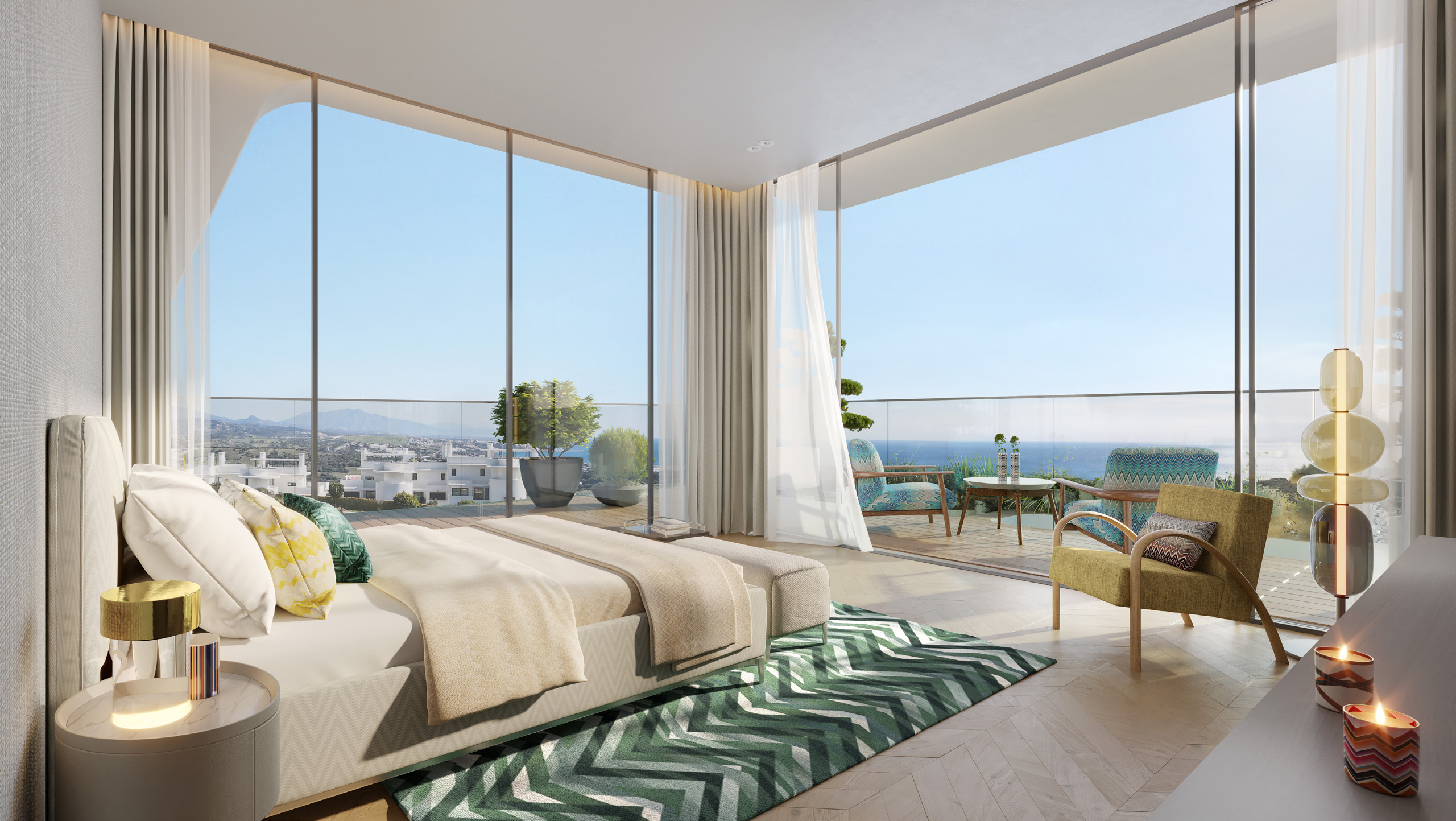 Spacious 2-bedroom luxury apartment interior at Marea by Missoni, Costa Del Sol