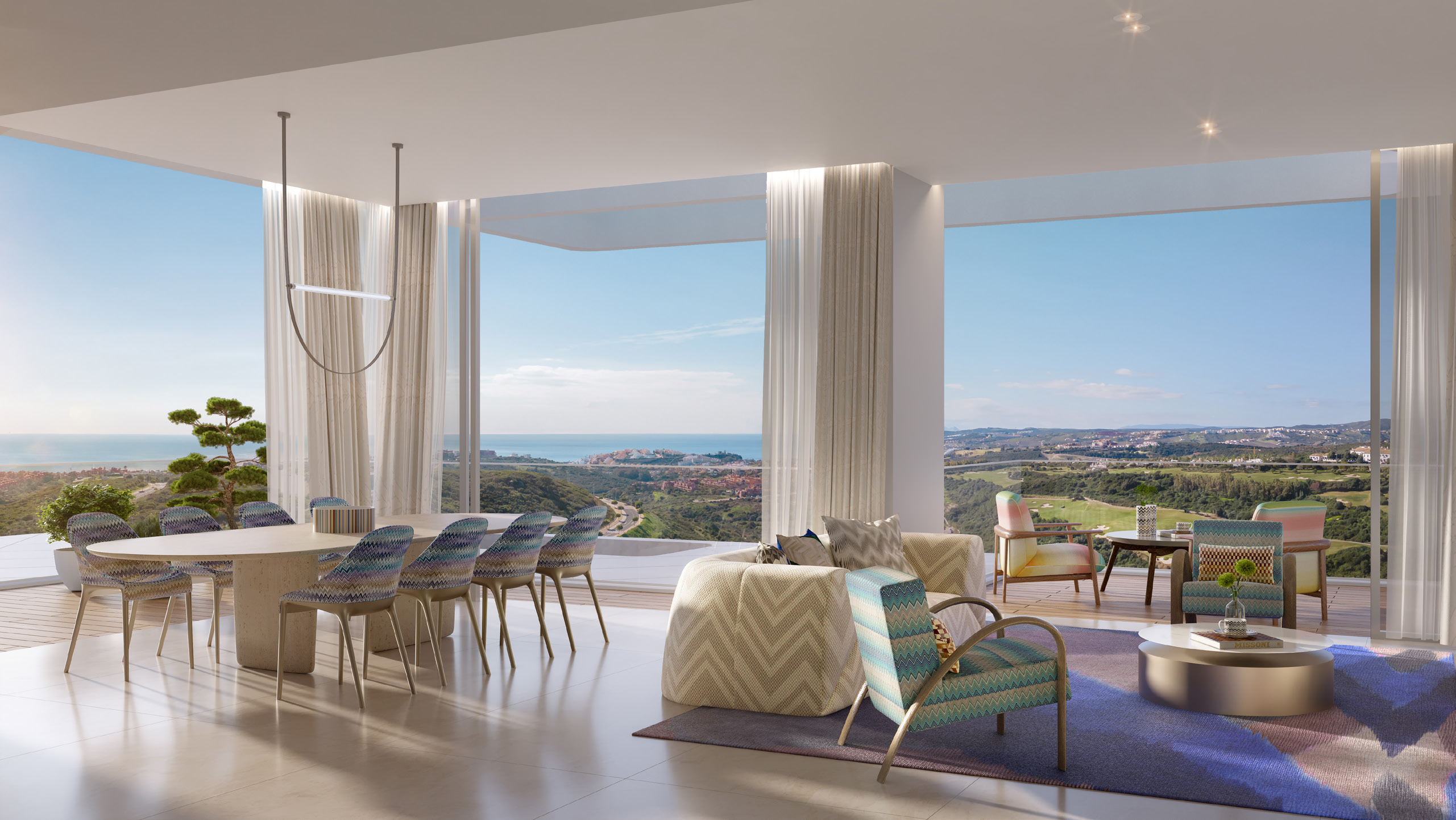 Golf course views from Marea apartments at Cortesin