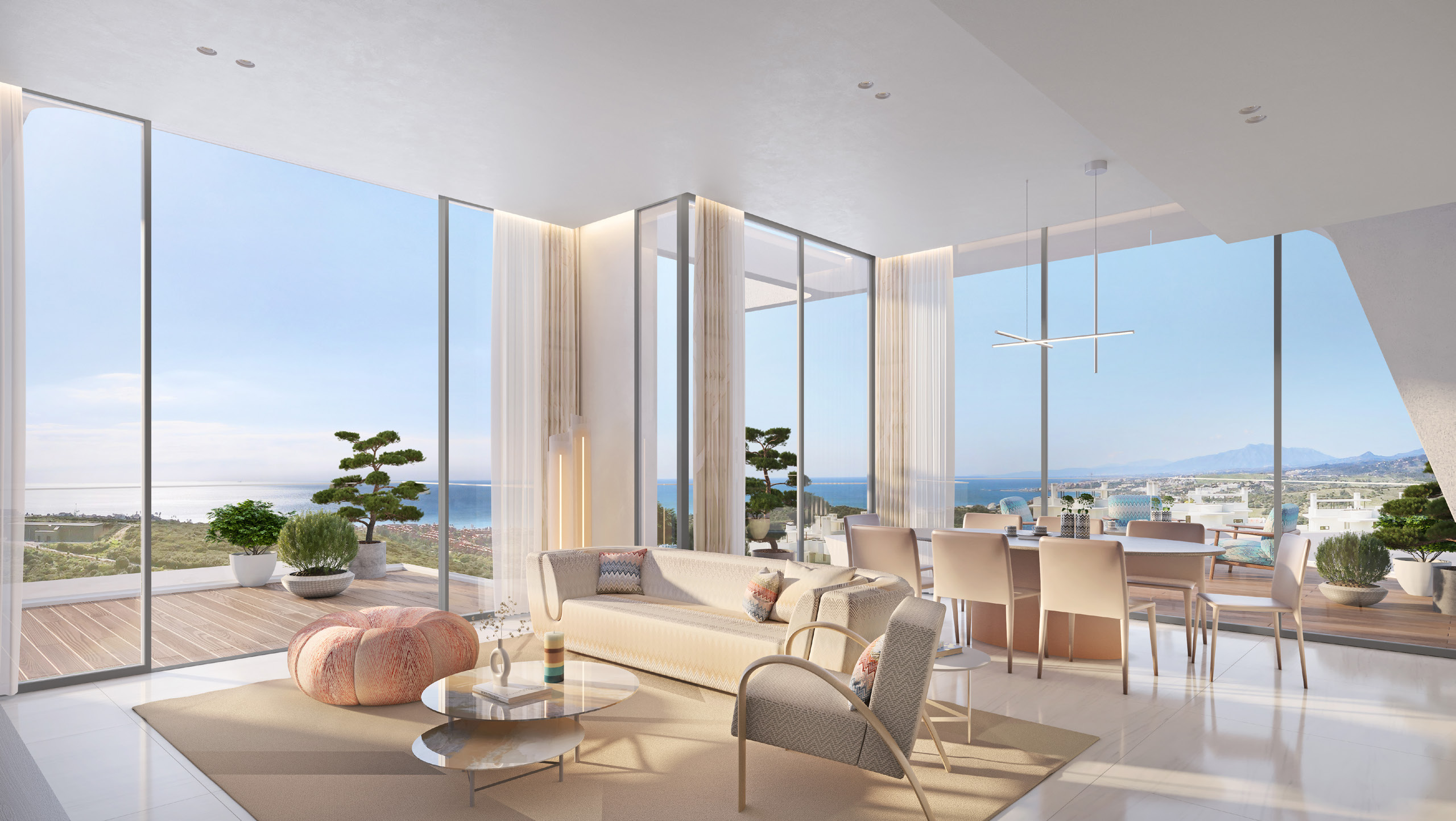 Modern living space with Missoni interior design